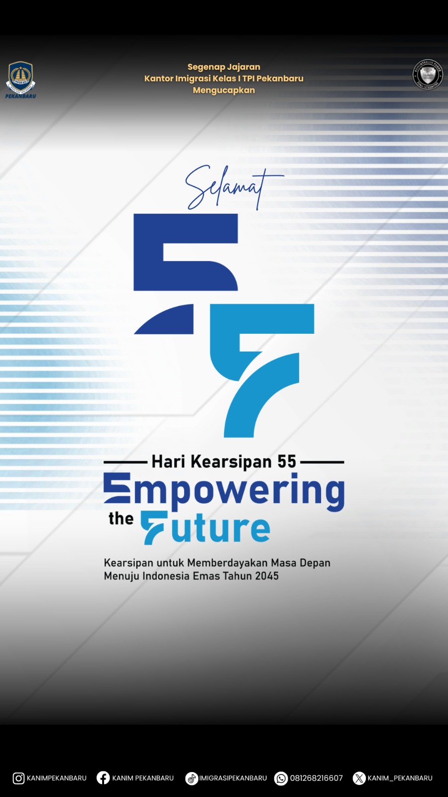 Peringati Hari Kearsipan ke-55, Imigrasi Pekanbaru Tegaskan Arsip sebagai Fondasi Menuju Indonesia Emas 2045