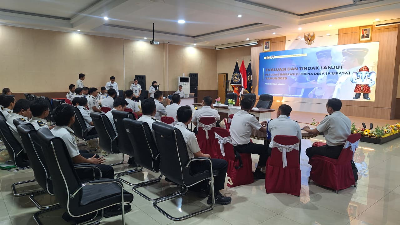 Imigrasi Pekanbaru Turut Hadir dalam Evaluasi PIMPASA 2026, Kanwil Ditjen Imigrasi Riau Perkuat Pengawasan Keimigrasian Berbasis Desa